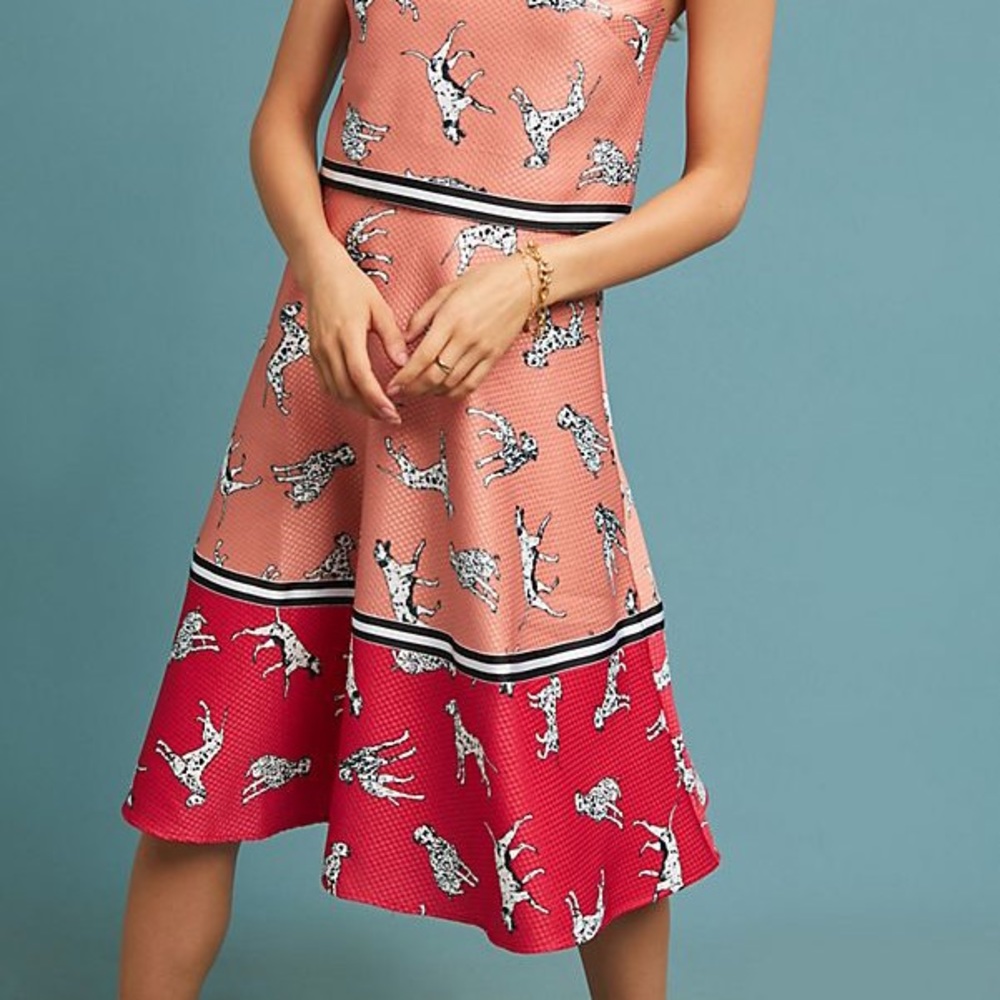 Anthropologie  sporty Dalmatian skirt